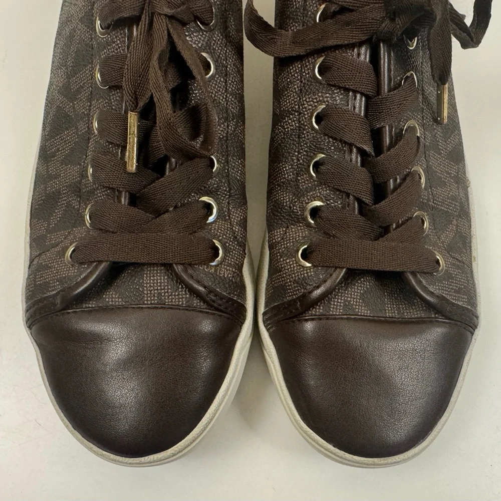 Michael Kors Signature Brown Low Top Sneakers